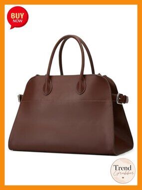 Vegan Leather Slouchy Tote Bag Top-Handle Shoulder Travel Work Handbag